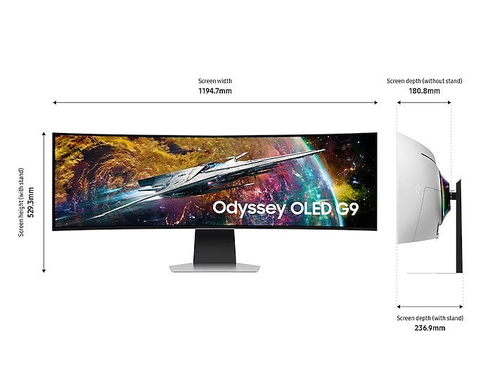 Samsung 49" Odyssey OLED G9 曲面電競顯示器 (240Hz)